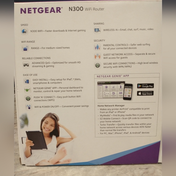 Netgear N300 WiFi Router - Picture 3 of 10